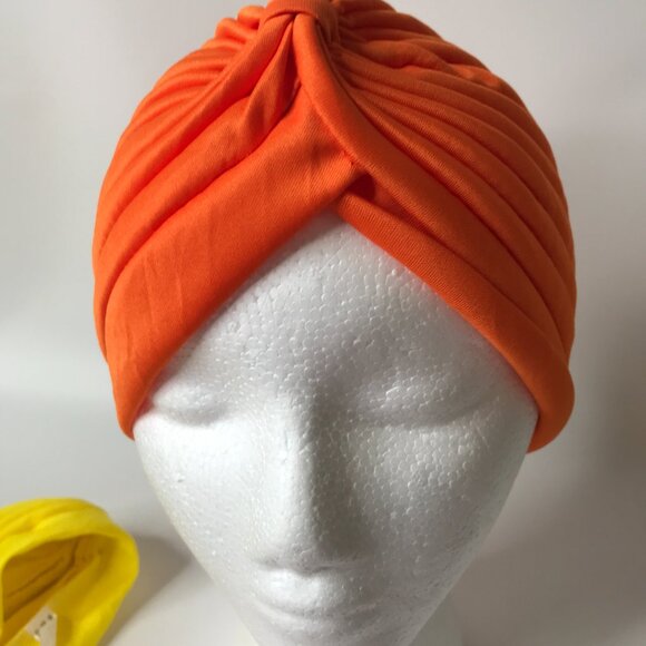6 Pack Assorted Colors Women's Stretchy Turban Head Coverings - Picture 6 of 11